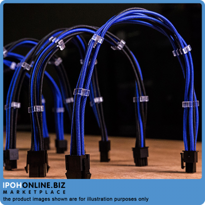 Cooler Master CMA-SEST16BLBK1-GL Extension Sleeved Cable Kit - Blue+Black GL