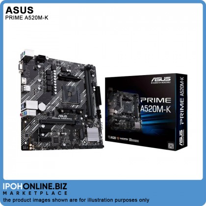Asus PRIME A520M-K AMD A520 Ryzen AM4 Micro ATX Motherboard With M.2 DDR4 D-Sub HDMI