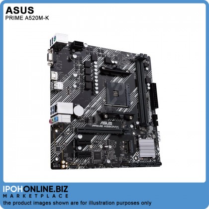 Asus PRIME A520M-K AMD A520 Ryzen AM4 Micro ATX Motherboard With M.2 DDR4 D-Sub HDMI