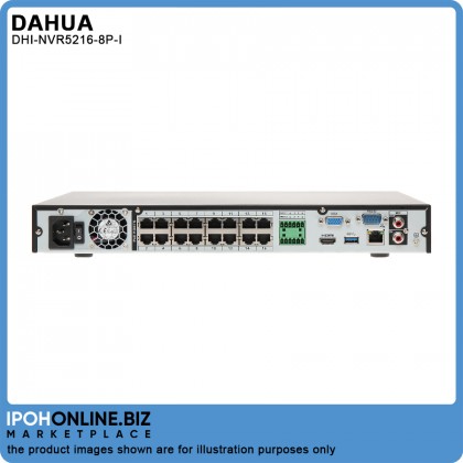 DAHUA DHI-NVR5216-8P-I 16 Channel 1U 8PoE 2HDD WizMind Network Video Recorder