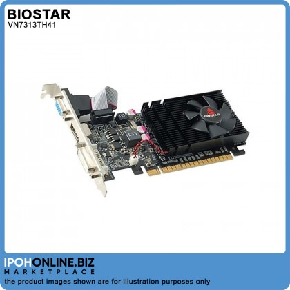 BIOSTAR VN7313TH41 nVIDIA GeForce GT730 4GB GDDR3 128bit HDMI DVI VGA Graphics Card + LP Bracket