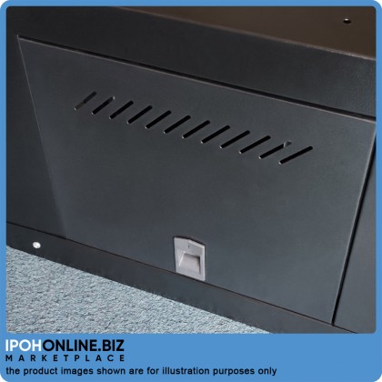 6U Wall Cabinet Glass Door 300MM x 530MM x 400MM Server Rack With Fixed Shelf Tray x 1