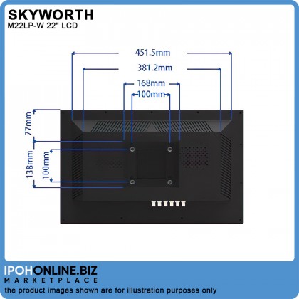 SKYWORTH M22LP-W 22 inch FHD HDMI VGA LCD Monitor - Special for CCTV SKYWORTH M22LP-W 22 inch FHD HDMI VGA LCD Monitor - Special for CCTV