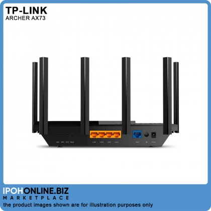 TP-Link Archer AX73 AX5400 Dual-Band Gigabit Wi-Fi 6 Router 8K Streaming MU-MIMO OFDMA Mesh Unifi Time Maxis Fiber TP-Link Archer AX73 AX5400 Dual-Band Gigabit Wi-Fi 6 Router 8K Streaming MU-MIMO OFDMA Mesh Unifi Time Maxis Fiber