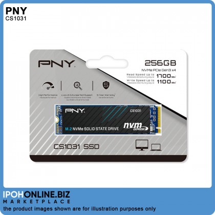 PNY CS1031 256GB M.2 2280 NVMe PCIe Gen3x4 SSD