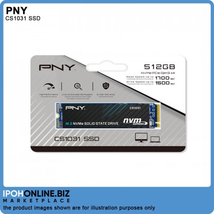 PNY CS1031 512GB M.2 2280 NVMe PCIe Gen3x4 SSD