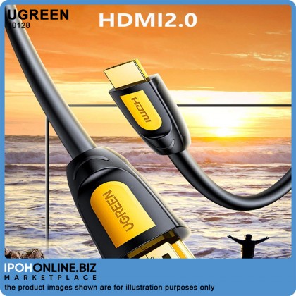 UGREEN HDMI Round Cable 1.5m High Speed HDMI Cable (Yellow/Black)