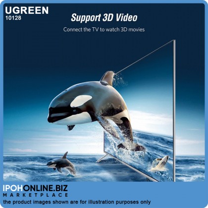 UGREEN HDMI Round Cable 1.5m High Speed HDMI Cable (Yellow/Black)
