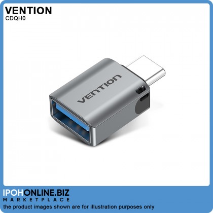VENTION USB-C Male to USB 3.0 Female OTG Adapter - Gray Aluminum Alloy Type