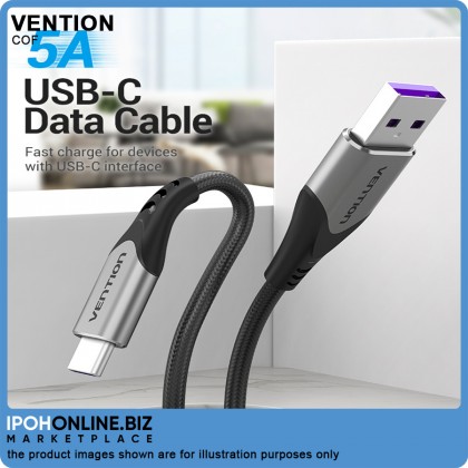 VENTION 5A Fast Charge USB-C Data Cable (1 meter) VENTION 5A Fast Charge USB-C Data Cable (1 meter)