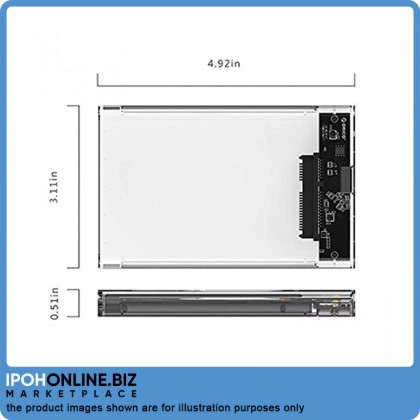 Transparent 2.5 inch HDD SSD External Hard Drive Mobile Enclosure Transparent 2.5 inch HDD SSD External Hard Drive Mobile Enclosure
