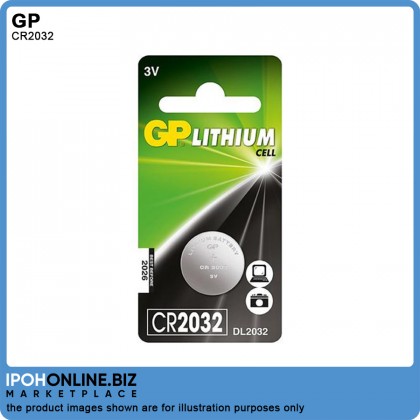 GP Battery Lithium Coin Cells CR 2032 (1 PC)