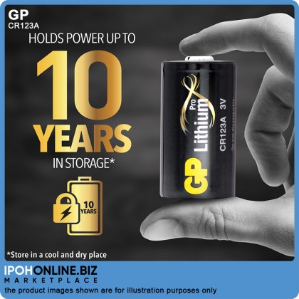 GP CR123A LITHIUM BATTERY 3V