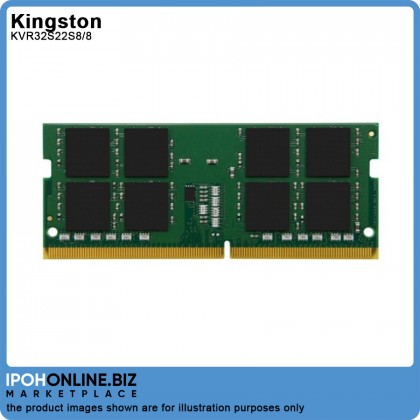 Kingston KVR32S22S6/8 8GB DDR4 3200 Non ECC CL22 SODIMM Notebook RAM Kingston KVR32S22S6/8 8GB DDR4 3200 Non ECC CL22 SODIMM Notebook RAM