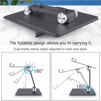 Tablet Stand Desktop Adjustable Ipad Stand Foldable Holder Dock Cradle