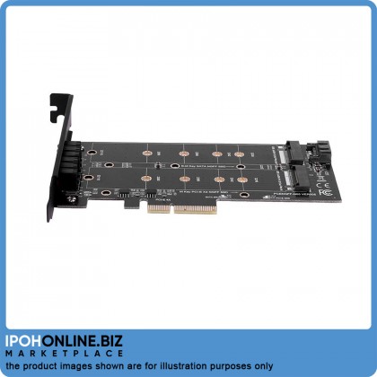 PCI-E 4X to NGFF SSD Adapter Card B-Key+M-Key M.2 NGFF+NVME Adapter Card