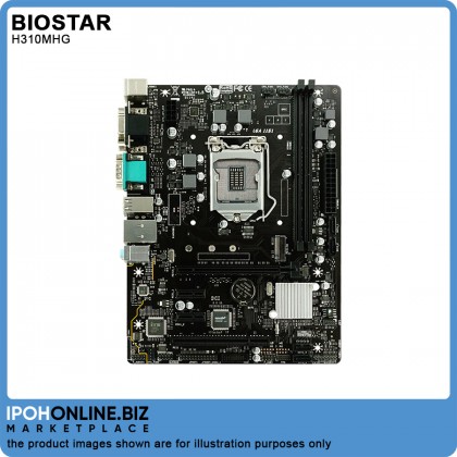 BIOSTAR H310MHG INTEL H310 1151 8th 9th Gen DDR4 M.2 HDMI DVI VGA LPT MICRO ATX Motherboard