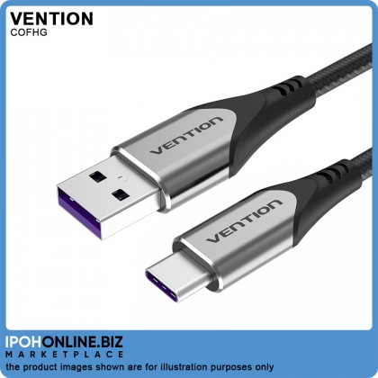 VENTION USB-C to USB 2.0-A Fast Charging Cable 1.5M (Gray) Aluminum Alloy Type VENTION USB-C to USB 2.0-A Fast Charging Cable 1.5M (Gray) Aluminum Alloy Type