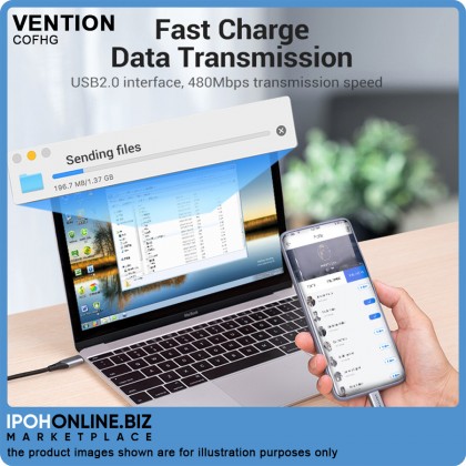 VENTION USB-C to USB 2.0-A Fast Charging Cable 1.5M (Gray) Aluminum Alloy Type VENTION USB-C to USB 2.0-A Fast Charging Cable 1.5M (Gray) Aluminum Alloy Type