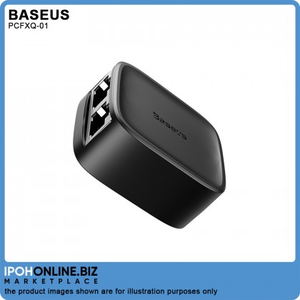 BASEUS High Speed 1 to 2 Network Splitter Adapter (Black)