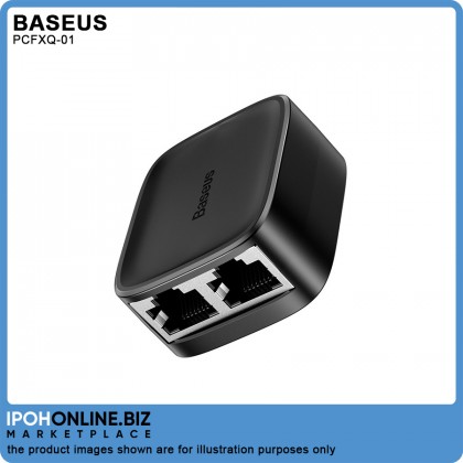 BASEUS High Speed 1 to 2 Network Splitter Adapter (Black)