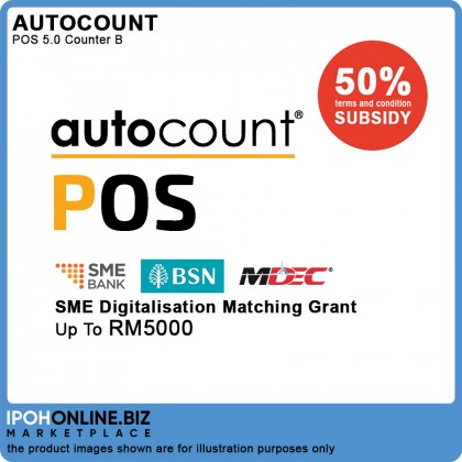 AutoCount POS 5.0 Counter B (F&B) Permanent SN License - FOC 16GB Pendrive AutoCount POS 5.0 Counter B (F&B) Permanent SN License - FOC 16GB Pendrive