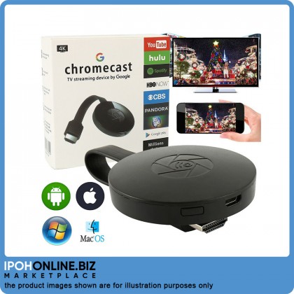 Chromecast G2 TV Streaming Device HDMI 4K