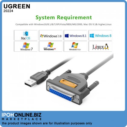 UGREEN USB to DB25 Parallel Printer Cable (2 Meter) UGREEN USB to DB25 Parallel Printer Cable (2 Meter)