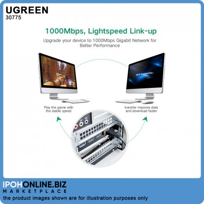 UGREEN 3-Port USB 3.0 PCI Express Card with 10/100/1000Mbps Gigabit Network Adapter