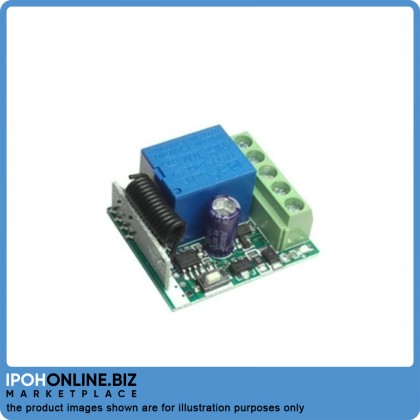 DC 12V 1CH Relay Receiver Module + 2 RF Transmitter Wireless Remote Control Switch 