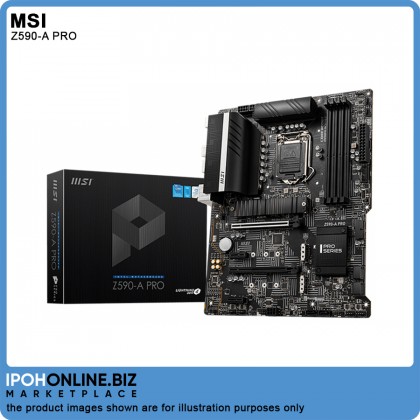 MSI Z590-A PRO 11th 10th Gen Intel Z590 LGA 1200 DDR4 M.2 USB 3.2 DP HDMI ATX Gaming Motherboard