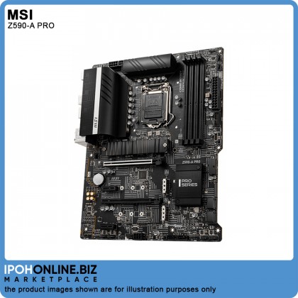 MSI Z590-A PRO 11th 10th Gen Intel Z590 LGA 1200 DDR4 M.2 USB 3.2 DP HDMI ATX Gaming Motherboard