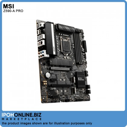 MSI Z590-A PRO 11th 10th Gen Intel Z590 LGA 1200 DDR4 M.2 USB 3.2 DP HDMI ATX Gaming Motherboard