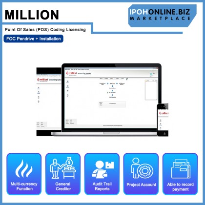 Million Point Of Sales (POS) Coding Licensing - FOC Pendrive + Installation Million Point Of Sales (POS) Coding Licensing - FOC Pendrive + Installation