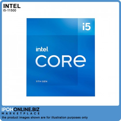 Intel 11th Gen Core i5 11500 Processor - 12M Cache 6C12T LGA 1200 DDR4 3200 UHD Graphics 750