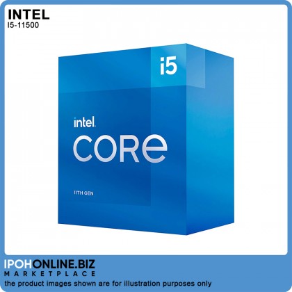 Intel 11th Gen Core i5 11500 Processor - 12M Cache 6C12T LGA 1200 DDR4 3200 UHD Graphics 750