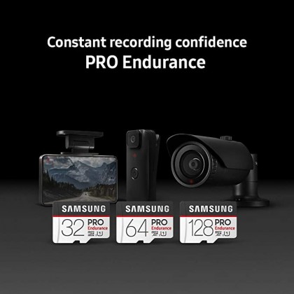 SAMSUNG PRO Endurance microSD 128GB Memory Card w SD Adapter 4K Ultra HD - CCTV Bodycam Dashcam