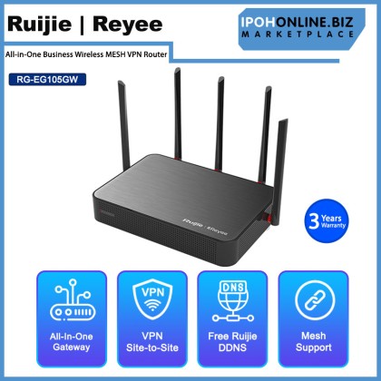 Ruijie Reyee RG-EG105GW All-in-One Business Wireless MESH VPN Router Ruijie Reyee RG-EG105GW All-in-One Business Wireless MESH VPN Router