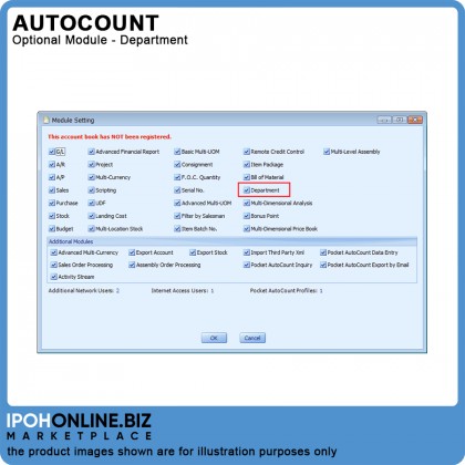Department (Optional Module) for AutoCount Accounting Version 2.0 Department (Optional Module) for AutoCount Accounting Version 2.0