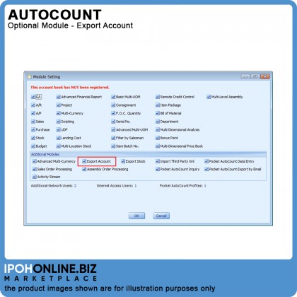 Export Account (Optional Module) for AutoCount Accounting Version 2.0 Export Account (Optional Module) for AutoCount Accounting Version 2.0