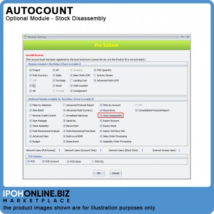 Stock Disassembly (Optional Module) for AutoCount Accounting Version 2.0 Stock Disassembly (Optional Module) for AutoCount Accounting Version 2.0