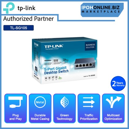 TP-LINK 5-Port Gigabit Business Solution Desktop Switch Metal Case TL-SG105