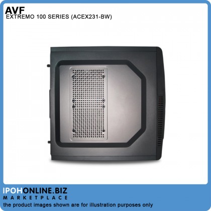 AVF EXTREMO 100 SERIES ACEX231-BW BLACK/WHITE 7 PCI Slots ATX Casing with PSU 500W + CPU 8pin