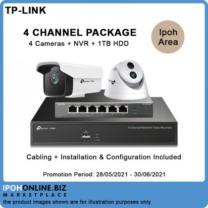 TP-LINK VIGI One Stop CCTV IP Solution - 4 / 8 / 16 Channel Set (Included Installation Services - Only for Ipoh Area)