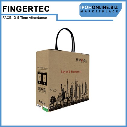 FingerTec Face ID 5 Biometric 4-in-1 (Face / Fingerprint / Palm / Mask) Time Attendance & Access Control + INGRESS V6 ADMS Free Software Installation