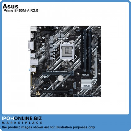 ASUS PRIME B460M-A R2.0 11th & 10th gen Intel H470 LGA 1200 HDMI DVI microATX Performance Motherboard