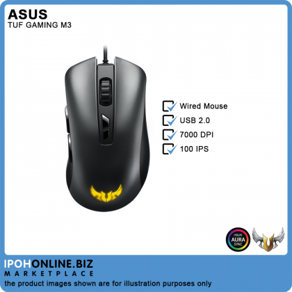 ASUS TUF Gaming M3 Wired USB Mouse And Aura Sync - P305