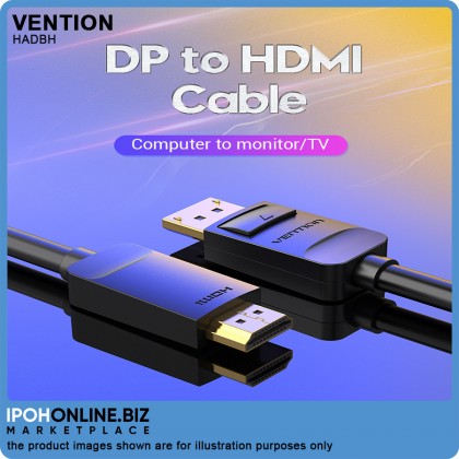 Vention DisplayPort DP to HDMI Cable (2 Meter) Vention DisplayPort DP to HDMI Cable (2 Meter)