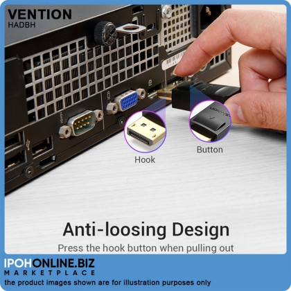 Vention DisplayPort DP to HDMI Cable (2 Meter) Vention DisplayPort DP to HDMI Cable (2 Meter)