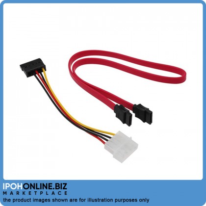 SATA Power Adapter Cable + Data Cable